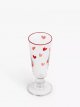 Heart Glass Champagne Flute, 200ml, Red/Clear